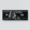 100 Bill Silver Canvas Art - Money Benjamin Franklin Hundred Cash Home Decor Print Poster Painting Small 20x8" / 0.75" | Sense Canvas view 4
