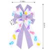 Easter Wreath Bows, Purple White Easter Rabbits Pattern Spots Burlap Bows for Wreaths - Easter Burlap Tree Topper Bows for Holiday Front Door Wreath Decorations Indoor Outdoor view 2
