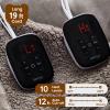 Bearhug Electric Blanket Queen Size 84" x 90", Dual Controllers Heated Blanket, Velvet & Sherpa, 10-Heating Level & 1-12H Auto Off, Taupe, Over-Heat Protect, ETL, Machine Washable view 3