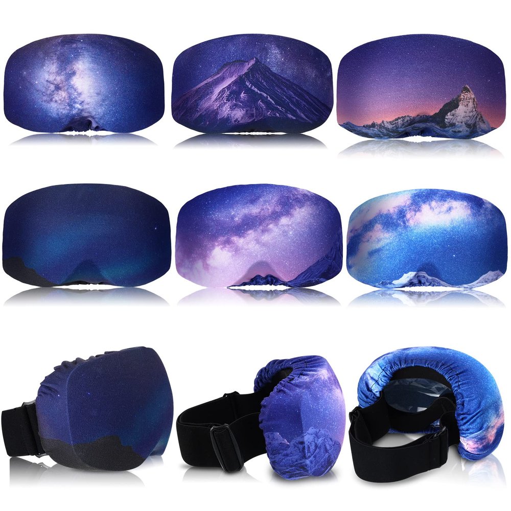 Civaner 6 Pcs Ski Goggle Cover, Microfiber Protective Sleeve,Night Sky