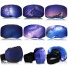 Civaner 6 Pcs Ski Goggle Cover, Microfiber Protective Sleeve,Night Sky view 1