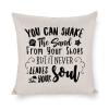 You Can Shake The Sand from Your Shoes But It Never Leaves Your Soul Cushion Pillow Cover Decorative Throw Pillow Case Cushion Cover Pillow Cases Winter Holiday Decorations 16"x16" Pillow Case view 1