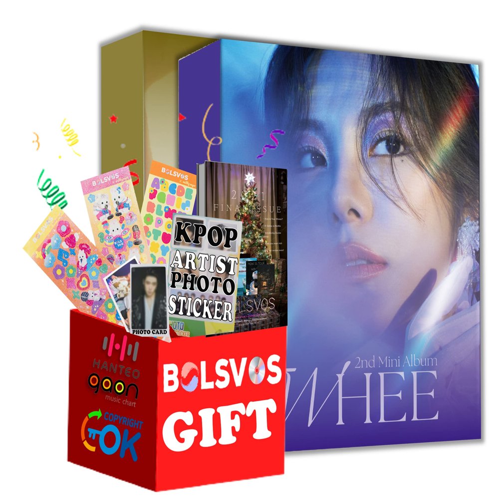 WHEEIN - WHEE [West+East Full Set ver.] (2nd Mini Album) 2 Albums+Pre Order Limited Benefits+BolsVos K-POP eBook (28p),3EA BolsVos Stickers for Toploader, Photocards