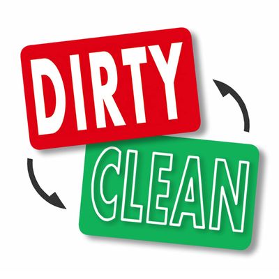 Monring Dishwasher Magnet Clean Dirty Sign,Universal Strong Double Sided Clean Dirty Flip Indicator,Kitchen Magnet Sign for Dishwasher Refrigerator Washing Machine, Red&green, 3.5x2x0.1inch (DM1)