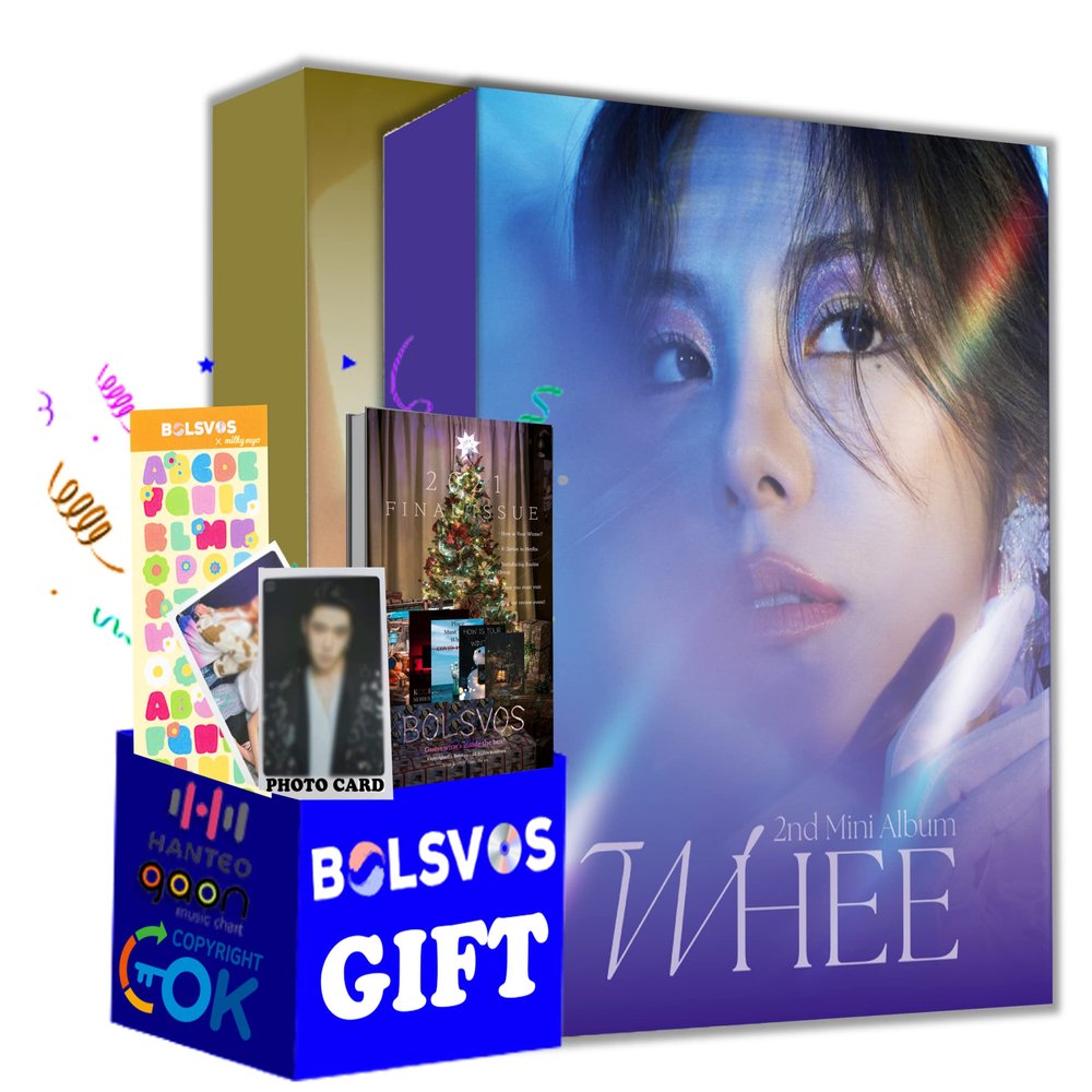 WHEEIN - WHEE [Random ver.] (2nd Mini Album) ONE RANDOM Album+Pre Order Limited Benefits+BolsVos K-POP eBook (28p),1EA BolsVos Sticker for Toploader, Photocards