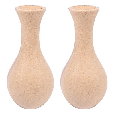 FOMIYES 2pcs White Body Vase Model Wooden Plant Stands Goblincore Room Decor Decorative Vase Wood Wooden DIY Pot for Plants Indoor Air Clay Office Flowers Template