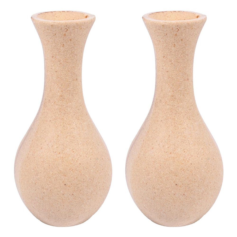FOMIYES 2pcs White Body Vase Model Wooden Plant Stands Goblincore Room Decor Decorative Vase Wood Wooden DIY Pot for Plants Indoor Air Clay Office Flowers Template