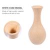 FOMIYES 2pcs White Body Vase Model Wooden Plant Stands Goblincore Room Decor Decorative Vase Wood Wooden DIY Pot for Plants Indoor Air Clay Office Flowers Template view 3