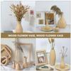 FOMIYES 2pcs White Body Vase Model Wooden Plant Stands Goblincore Room Decor Decorative Vase Wood Wooden DIY Pot for Plants Indoor Air Clay Office Flowers Template view 4