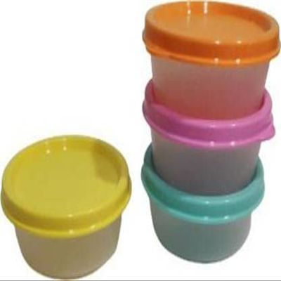 Tupperware small round wonder Snack Containers 65ml set of 4-65 ml Plastic Utility Container (Pack of 4, Multicolor)