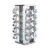 Square Spice Rack, 20 Spice Jars, Spice Rack can be rotated 360, Spice jar with lid, 20 88ml Glass Spice Jars (17 * 17 * 34cm) view 1
