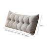 Bedside Cushion Large Bedside Cushion Cotton Filled Soft Upholstered Headboard Wedge Cushion Bed Backrest Support Reading Pillow headboard Cushion Wall Pillow view 2