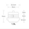 1.5L Japanese Style Ceramic Casserole Clay Pot, With Steam Insert, Stovetop Stew Pot Soup Pot, Hot Pot with Lid, Double-Decker Steamer Casserole Dish (Color : White) view 4