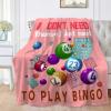 SANBOBO I Don't Need Therapy, I Just Need to Bingo Flannel Fleece Blanket Throw Couch Microfiber Soft Cozy Lightweight Luxury Bed Blanket 120"x90"for Family view 1