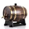 3L Whiskey Wooden Oak Dispenser Wine Brandy Whisky Keg Bucket Container with Faucet view 1