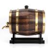3L Whiskey Wooden Oak Dispenser Wine Brandy Whisky Keg Bucket Container with Faucet view 2