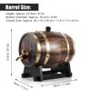 3L Whiskey Wooden Oak Dispenser Wine Brandy Whisky Keg Bucket Container with Faucet view 3