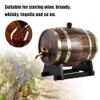 3L Whiskey Wooden Oak Dispenser Wine Brandy Whisky Keg Bucket Container with Faucet view 4