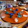 Curawood Crystal Grid Board for Stones - 10" Diameter Flower of Life Sacred Geometry Board - Amplify the Power of Your Crystals - Chakra Grid Plate, Altar Decor - Flor de la Vida view 3