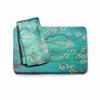 Almond Tree Bathroom Mat & Hand Towel (2-Piece Set) - Fine Art Print Bathroom Floor Mats - Micro Fiber (Teal) Decorative Bath Set -Soft Flannel Top & Memory Foam Machine Washable Bath Mat Set view 1