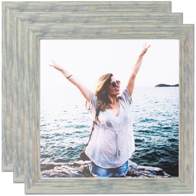 ArtToFrames 12x18 Inch Green Picture Frame, 3 - Pack, This 1.50 inch Custom Wood Poster Frame is Green, Comes with Economy Acrylic (Frame_Pack_3_0066-56673-YGRN-12x18)