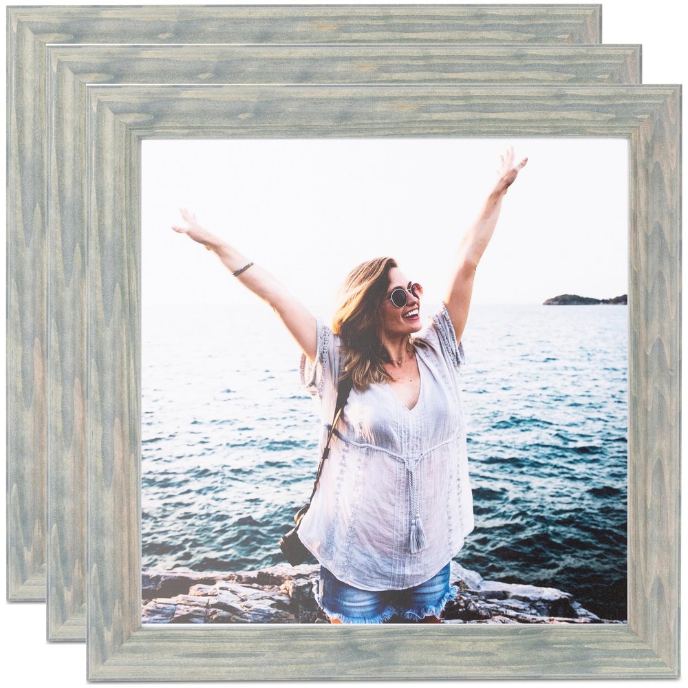 ArtToFrames 12x18 Inch Green Picture Frame, 3 - Pack, This 1.50 inch Custom Wood Poster Frame is Green, Comes with Economy Acrylic (Frame_Pack_3_0066-56673-YGRN-12x18)