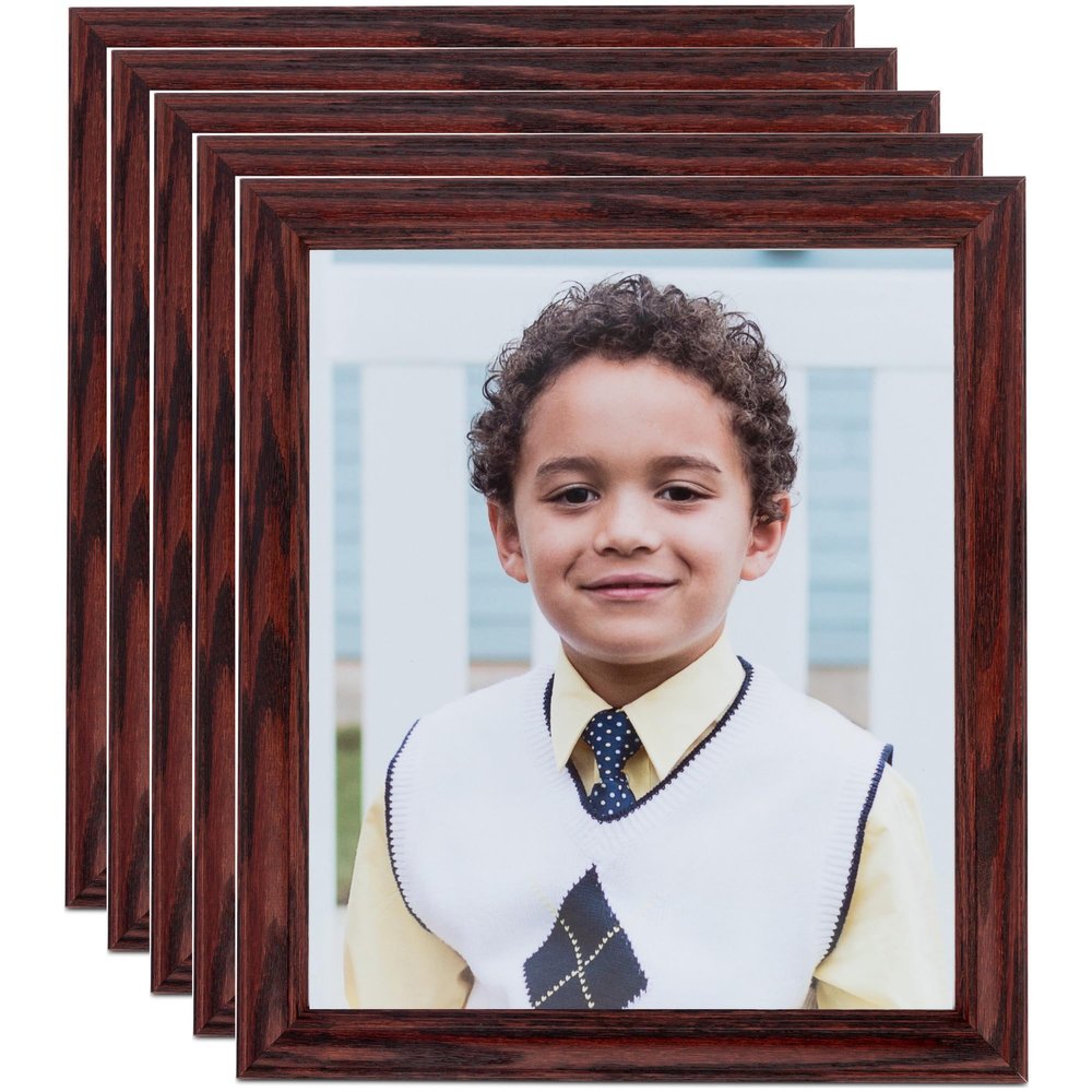 ArtToFrames 10x20 Inch Red Picture Frame, 5 - Pack, This 1.25 inch Custom Wood Poster Frame is Cherry, Comes with Regular Glass (Frame_Pack_5_0066-59504-YCHY-10x20)