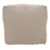 Unknown1 Cotton Floor Pouf with Handloom Design Tan Textured Modern Contemporary Removable Cover view 4