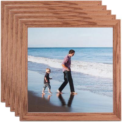 ArtToFrames 10x20 Inch Brown Picture Frame, 5 - Pack, This 1.25 inch Custom Wood Poster Frame is Honey, Comes with Regular Glass (Frame_Pack_5_0066-59504-YHNY-10x20)