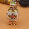 Cotton Swab Box, Toothpick Dispenser Hand Press with Flower Pattern for Home Use for Kitchen for Home Decoration(Golden Flower) view 4