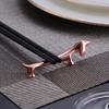 ASDUU Gold Silver Chopsticks Holder Rest Rack,6 Pack Cute Dog Shape Chopsticks Rests, Metal Knife Stand Spoon Fork Rack, Restaurants Tableware Decorative Holder (Gold) view 4