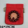 Only My Live Home 10Pcs Embroidery Lucky Large Drawstring Pouch Chinese style Cotton Linen Jewelry Storage Bags Handmade Ethnic Cloth Packaging Pouch (6.3x7.5 inches, red) view 3
