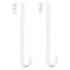 GameXcel 2 Pcs 15" Wreath Hanger for Front Door - Large Wreath Metal Hook for Christmas Wreath Over The Door Hanger - White view 1
