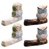 ASDUU Ceramic Owl Chopstick Rest, Chopsticks Holder, Spoon Fork Knife Holder Flatware Cutlery Silverware Rest Holder Table Decor,4Pcs Chopstick Rest view 1