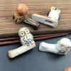 ASDUU Ceramic Owl Chopstick Rest, Chopsticks Holder, Spoon Fork Knife Holder Flatware Cutlery Silverware Rest Holder Table Decor,4Pcs Chopstick Rest view 3