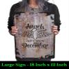 Angels are born in December angelwings guardian birth month Beige Wall Art Decor Funny Gift 12 x 18 Inch view 2