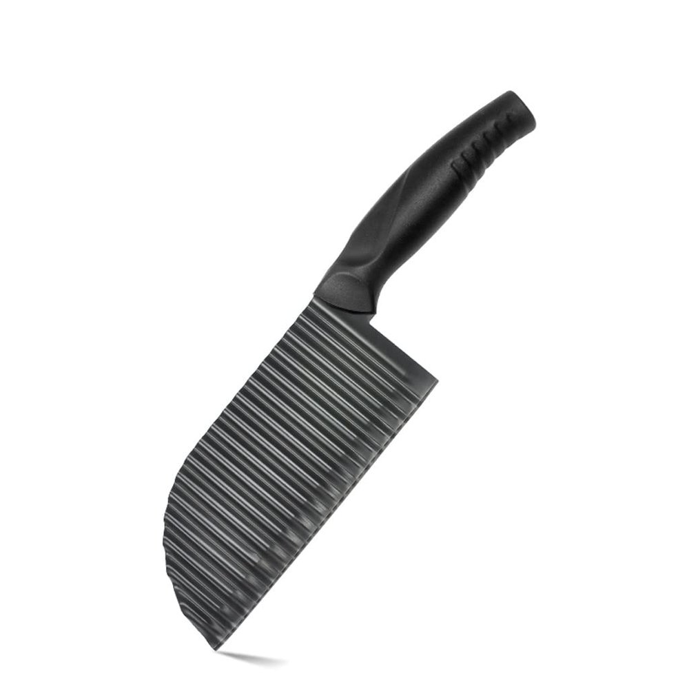 crinkle cutter wavy knife Potato Wave Knife Cutting Potato Knife Kitchen Household Cauliflower Fancy Cutter Potato Slicing Tool potato crinkle cutter (Color : A)