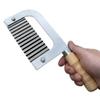 crinkle cutter wavy knife French Fries Knife Potato Knife Wave Knife Kitchen Multi-function Chopping Knife potato crinkle cutter (Color : A) view 1