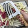 crinkle cutter wavy knife French Fries Knife Potato Knife Wave Knife Kitchen Multi-function Chopping Knife potato crinkle cutter (Color : A) view 4