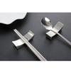 ASDUU 4pcs Stainless Steel Chopstick Rest, Chinese Chopsticks Holder, Spoon Fork Knife Holder for Home Hotel Restaurant, Chopstick Rest view 2