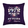 50th Fifty Years Birthday March 1972 50s Celebration Party Throw Pillow view 1