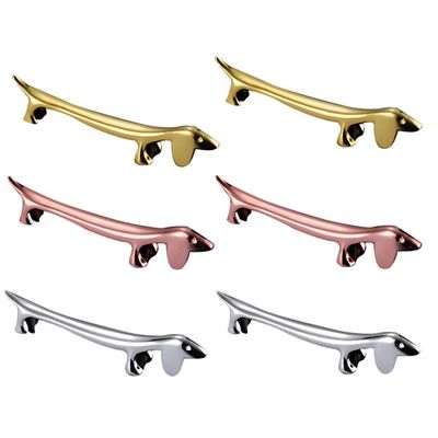 ASDUU Metal Knife Stand Spoon Fork Rack, Gold Silver Chopsticks Holder Rest Rack,6 Pack Cute Dog Shape Chopsticks Rests, Restaurants Tableware Decorative Holder (3 Colors)