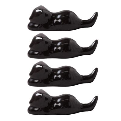 ASDUU 4pcs Ceramic Chopsticks Rest, Japanese Style Cat Chopsticks Holder, Spoon Fork Stand Dinner Table Decor for Home Wedding Valentine, Chopsticks Rest