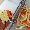 crinkle cutter wavy knife Potato Cutting Wave Knife Wrinkle Knife Cutting Fancy Potato Machine Wave Knife Fruit Vegetable Knife potato crinkle cutter (Color : A) view 3