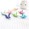 ASDUU 12pcs Porcelain Chopsticks Rest, Chopstick Rest, Pen Rack for Wedding Dining Table Decor Guest Gift, Japanese Origami Crane Shape Holder Chopstick Stand Rack (Orange) view 4