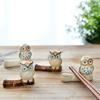 ASDUU Ceramic Owl Chopstick Rest,4Pcs Chopstick Rest, Spoon Fork Knife Holder Flatware Cutlery Silverware Rest Holder Table Decor, Chopsticks Holder view 3