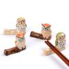 ASDUU Ceramic Owl Chopstick Rest,4Pcs Chopstick Rest, Spoon Fork Knife Holder Flatware Cutlery Silverware Rest Holder Table Decor, Chopsticks Holder view 4