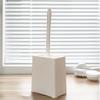 WYDNX Useful Soft Brush Toilet BrushToilet Brush and Holder for BathroomDeep-Cleaning Toilet Scrub Brush with Curved Brush HeadWhite Hands-on view 3