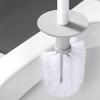 WYDNX Useful Plastic Toilet Brush and HolderBathroom Deep Cleaning Toilet Bowl BrushFreestanding Hidden Toilet Scrub Brush with LidWhite Hands-on (Color : 1 Pack-Wall Mounted) view 3