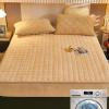 CFYCYHDZHT Comfy Sheets,Winter Thick Coral Velvet Quilted Mattress Protector, Warm Printed Bed Sheet for Boys and Girls Bedroom,Grey,180x200cm view 2